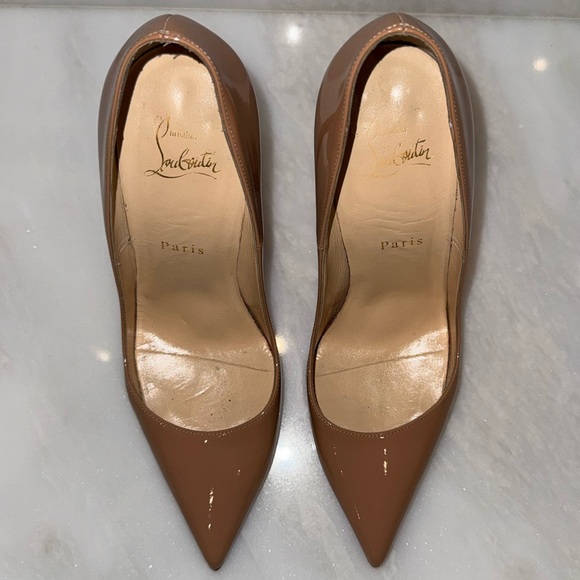 Christian Louboutin So Kate 120mm Patent Beige Heels - Picture 4 of 11